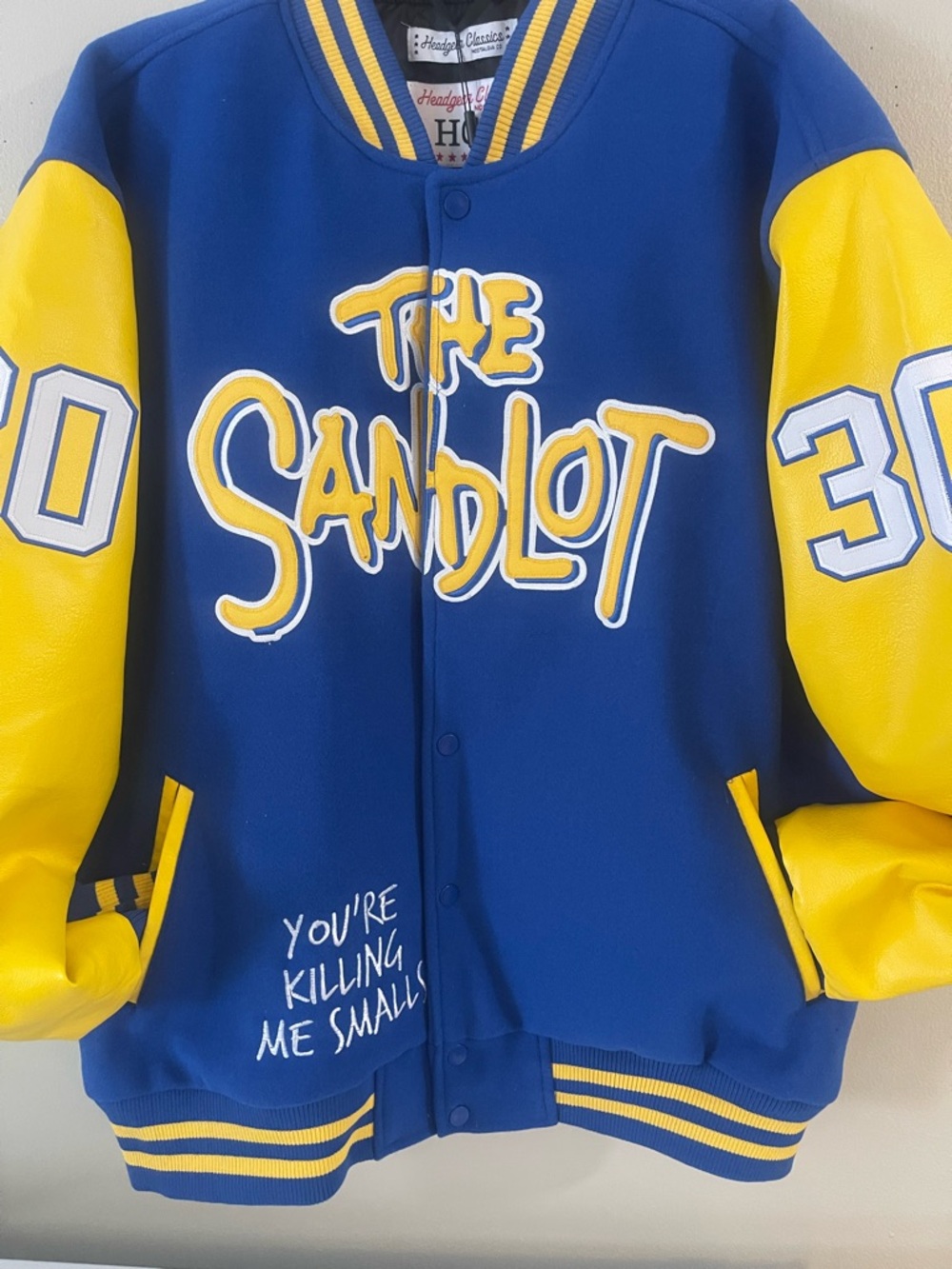 Sandlot Rodrigues Varsity Jacket - Blue & Yellow XXL - Picture 4 of 4